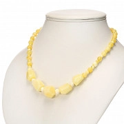 Колье укороченное из натурального королевского пейзажного янтаря