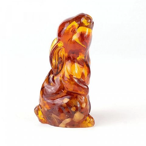 Фигурка сувенирная с натуральным балтийским янтарем "Зайчик"