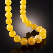 Шикарные бусы - шары из натурального королевского пейзажного янтаря