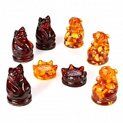 Янтарные шашки для настольных игр "Кошки-Мышки"