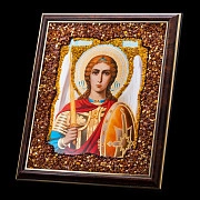 Икона из янтаря Архангела Михаила для борьбы с физическими и душевными недугами